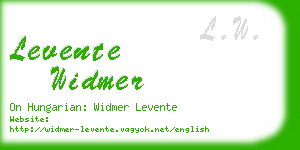 levente widmer business card